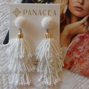 NEW Rachel Zoe Box of Style Panacea Beaded Tassel Earrings